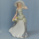 HW-57gr Девушка в шляпе и цветами