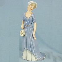 HW-58bl Леди в шляпке и сумочкой