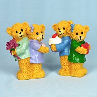 M7142 Мишки влюблённые стоят наб.4 шт.