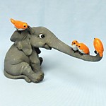 ED9712A Слон с птичками