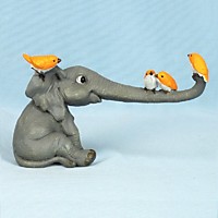 ED9712A Слон с птичками